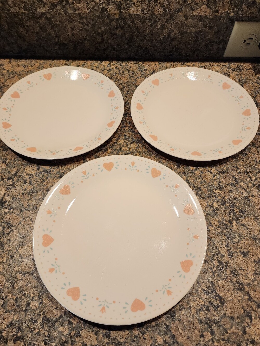 Corelle Forever Yours 10.25" Dinner Plates - Set of 3